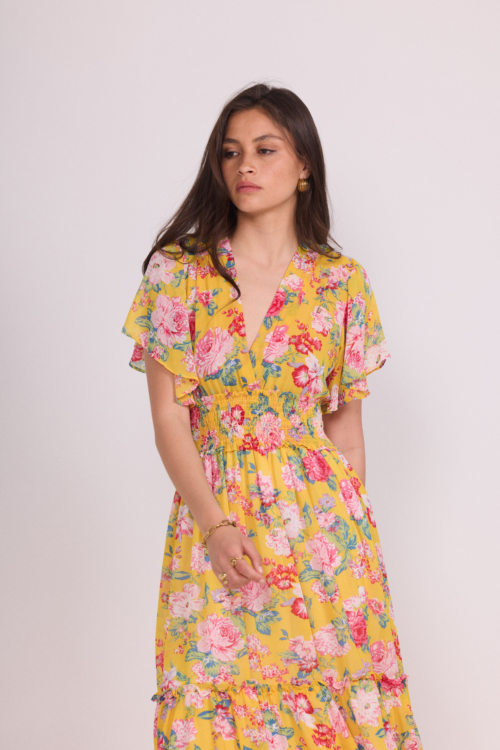 Grossiste LUCCE - Robe longue fleurie