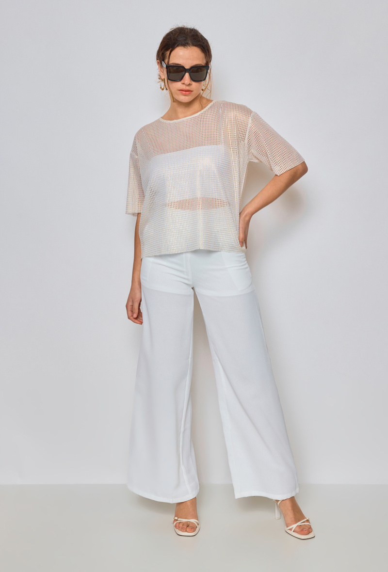 Wholesaler LUCCE - Sheer embossed T-shirt
