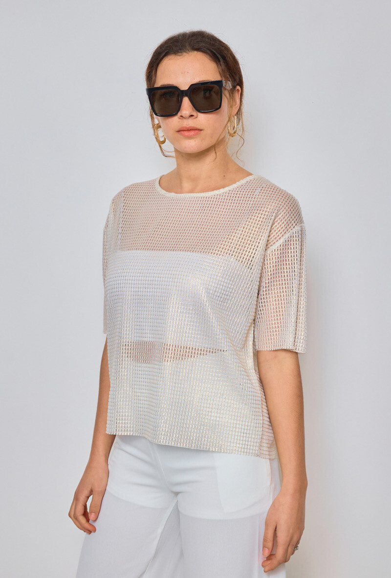 Mayorista LUCCE - Camiseta transparente en relieve