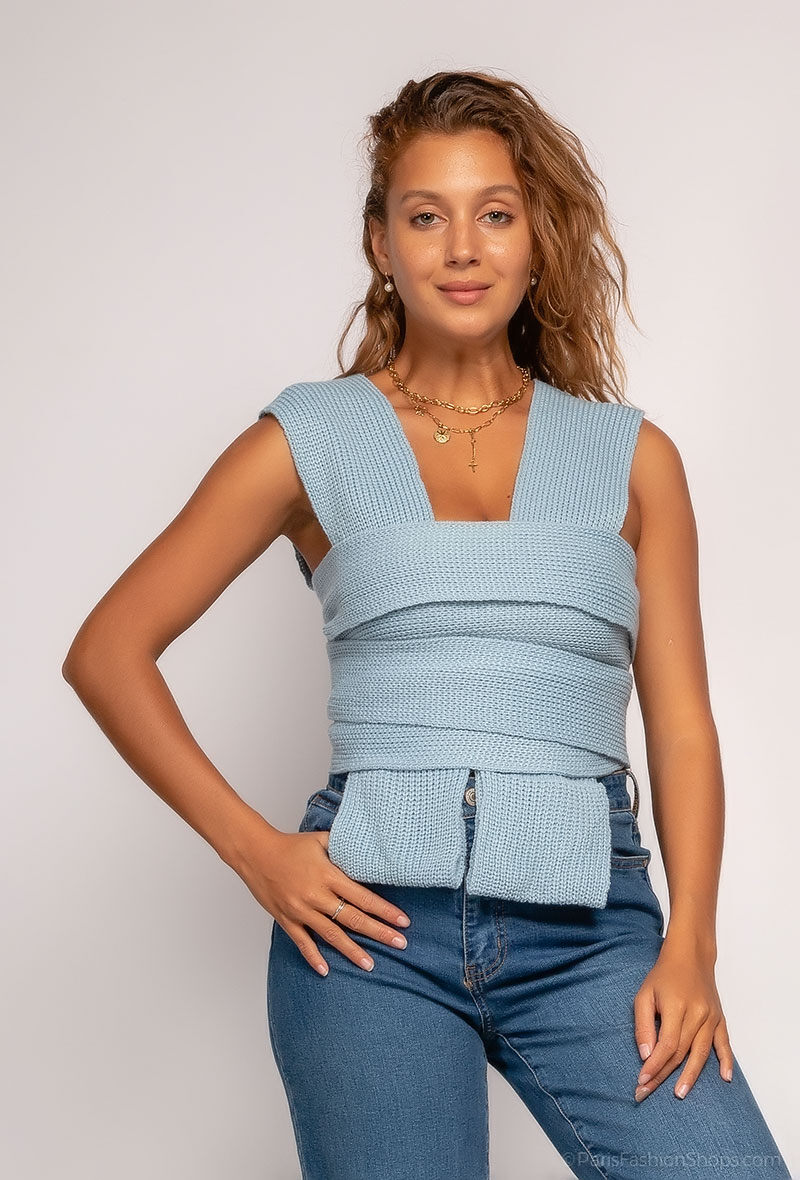 Grossiste LUCCE - Top en maille à nouer