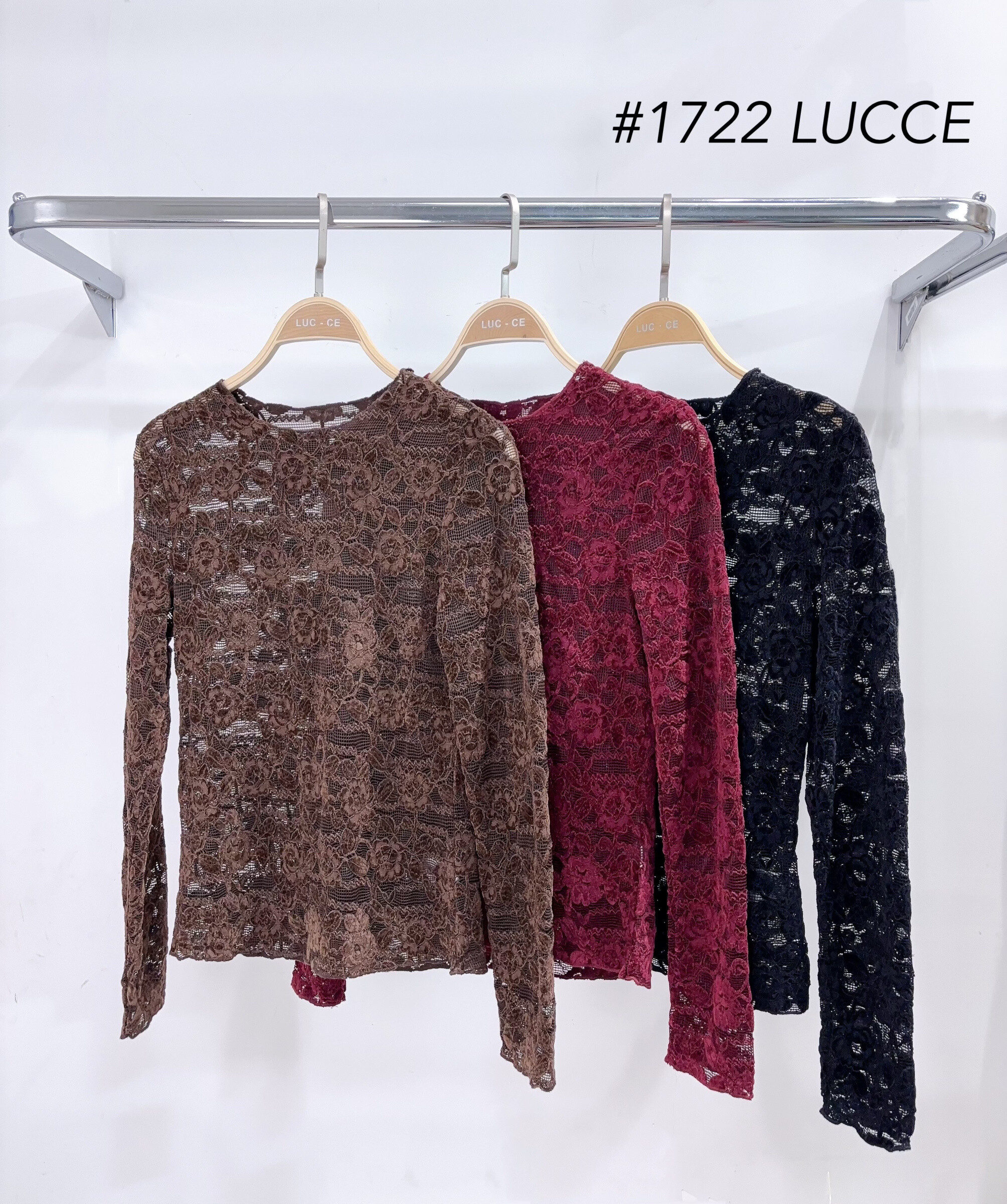 Mayorista LUCCE - Camiseta interior de encaje y terciopelo