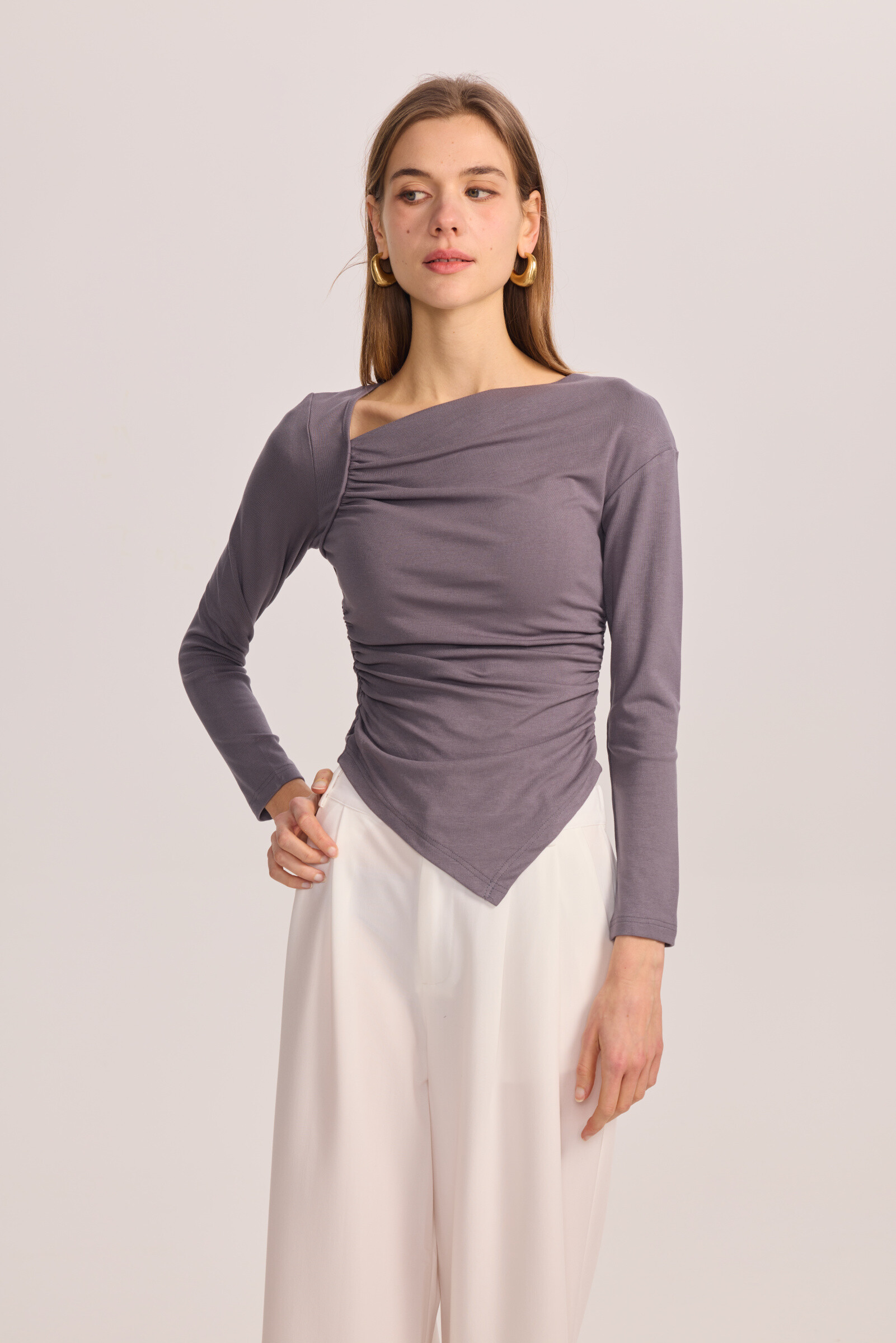 Grossiste LUCCE - Top drapé en maille