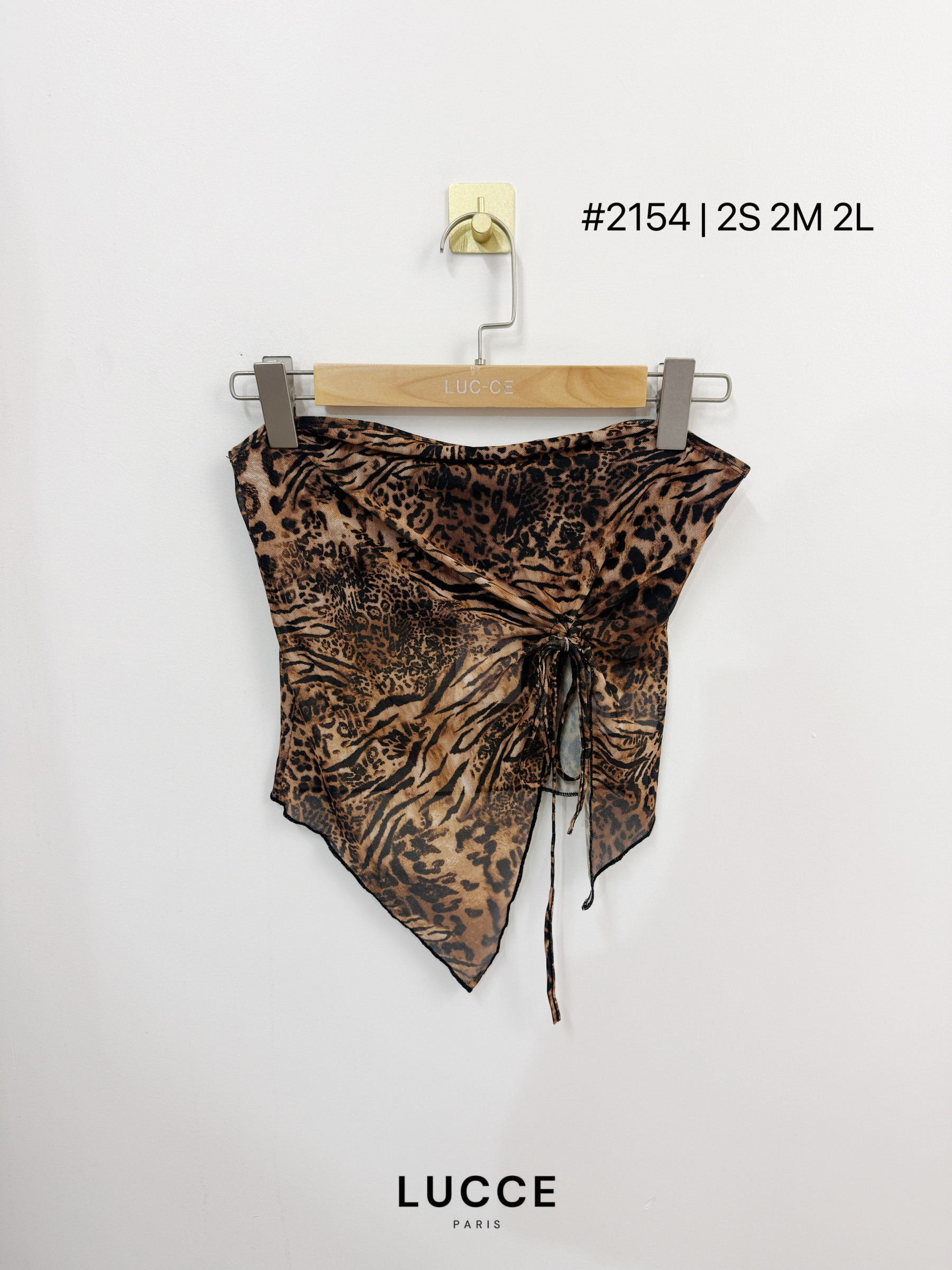 Mayorista LUCCE - Top bustier de leopardo