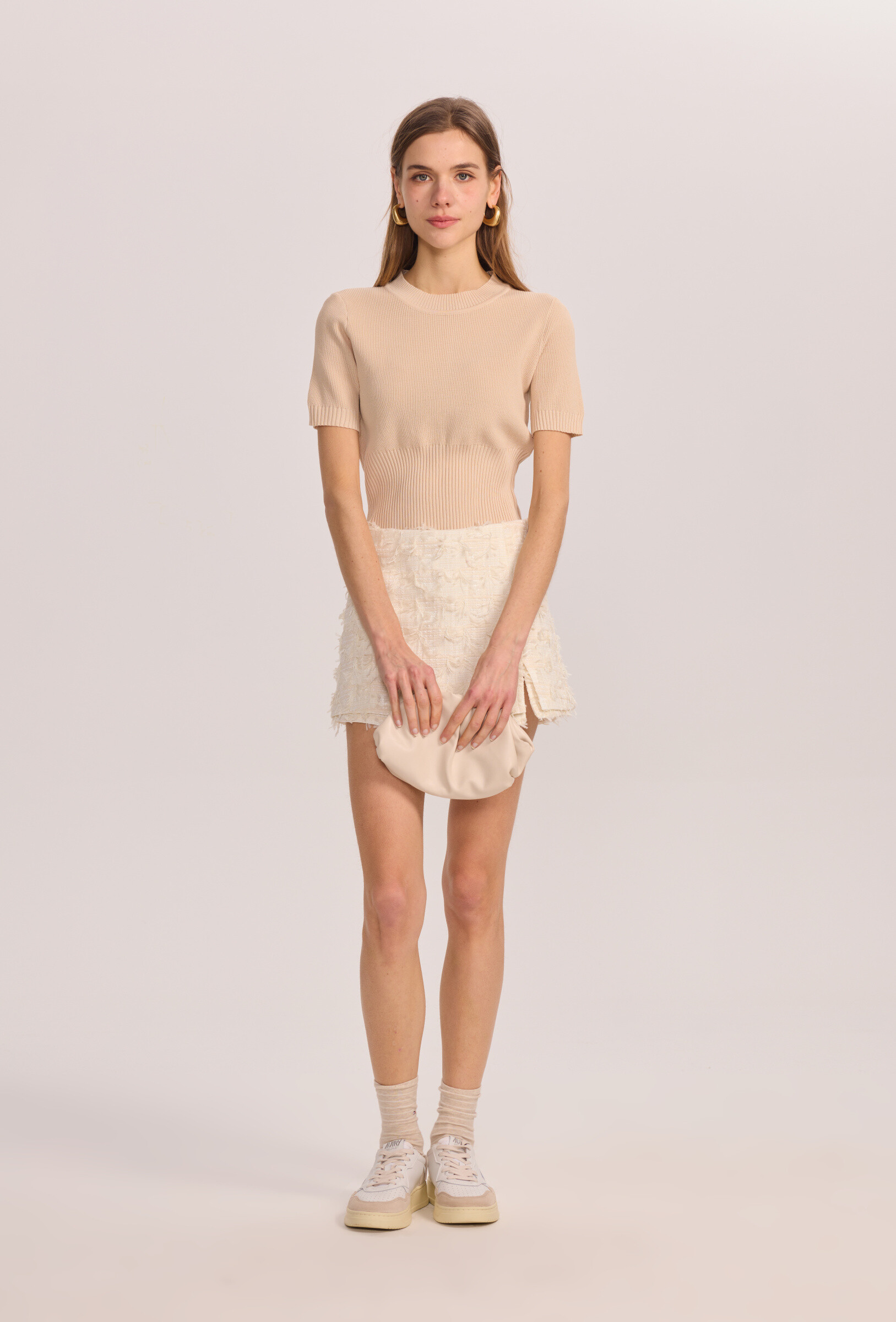 Grossiste LUCCE - Top en maille manches courtes