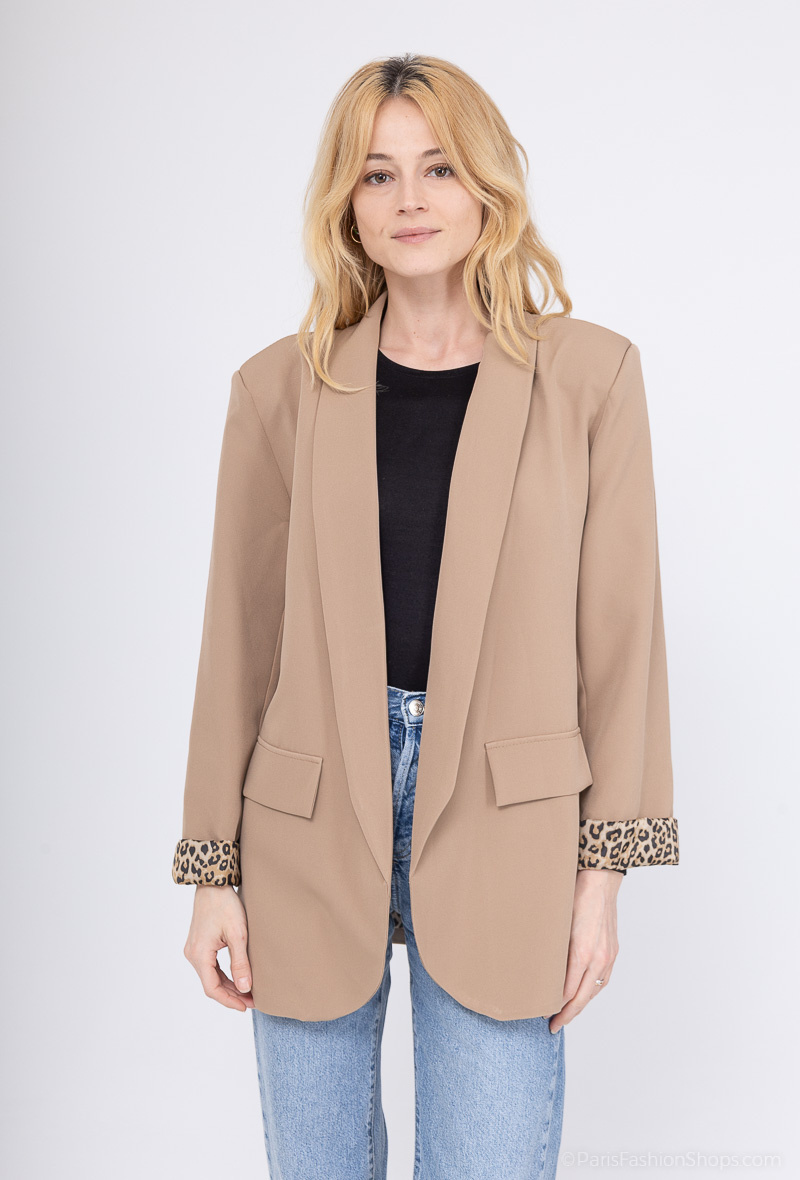 Großhändler Lucene - Jacke mit Leopardenfutter