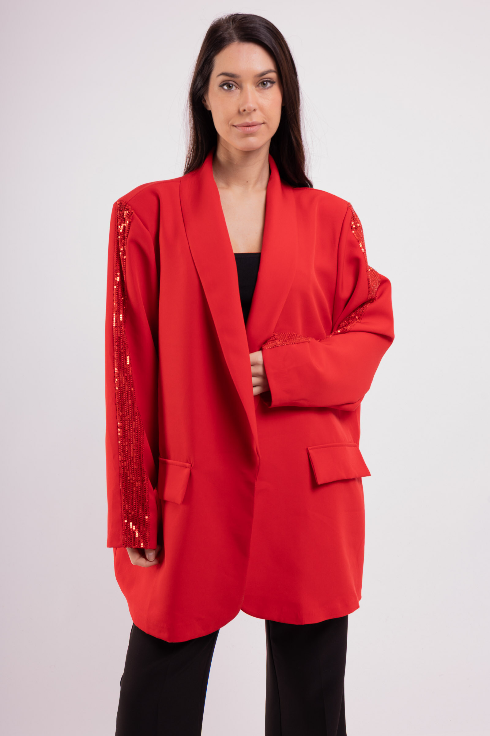 Wholesaler Lucene - Oversized Jacket with Sequin Sleeves