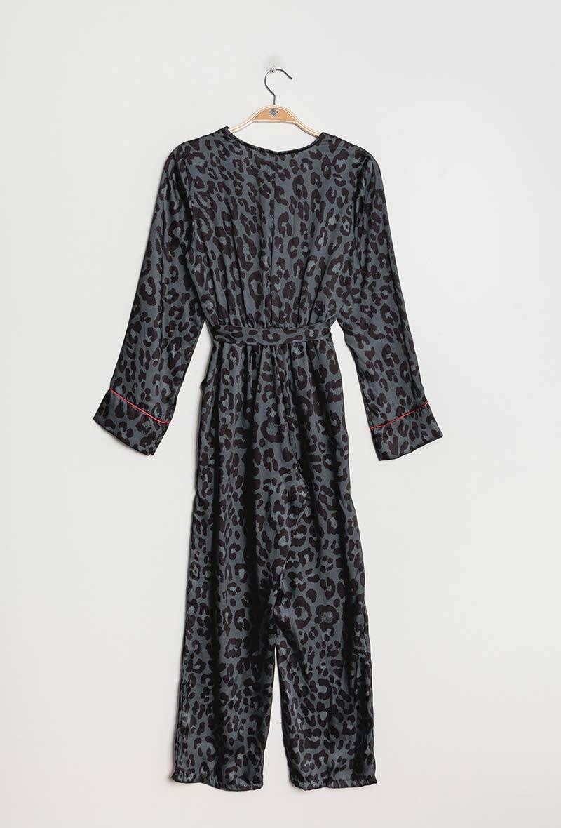 Robe longue à manches longues pour Femme - Hot-Coffee - Style bohème - Vintage - Imprimé léopard Robe longue à manches longues pour Femme - Hot-Coffee - Style bohème - Vintage - Imprimé léopard