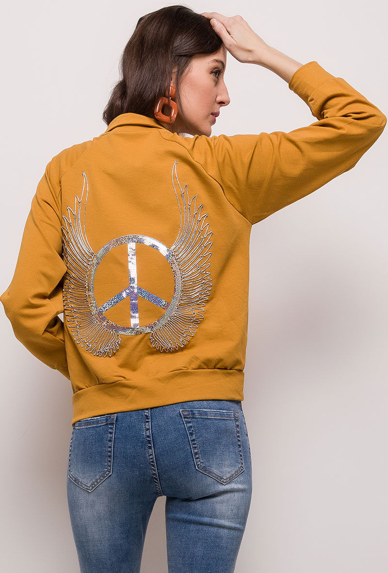 Wholesaler Lucky 2 - Zip sweatshirt with angel wings
