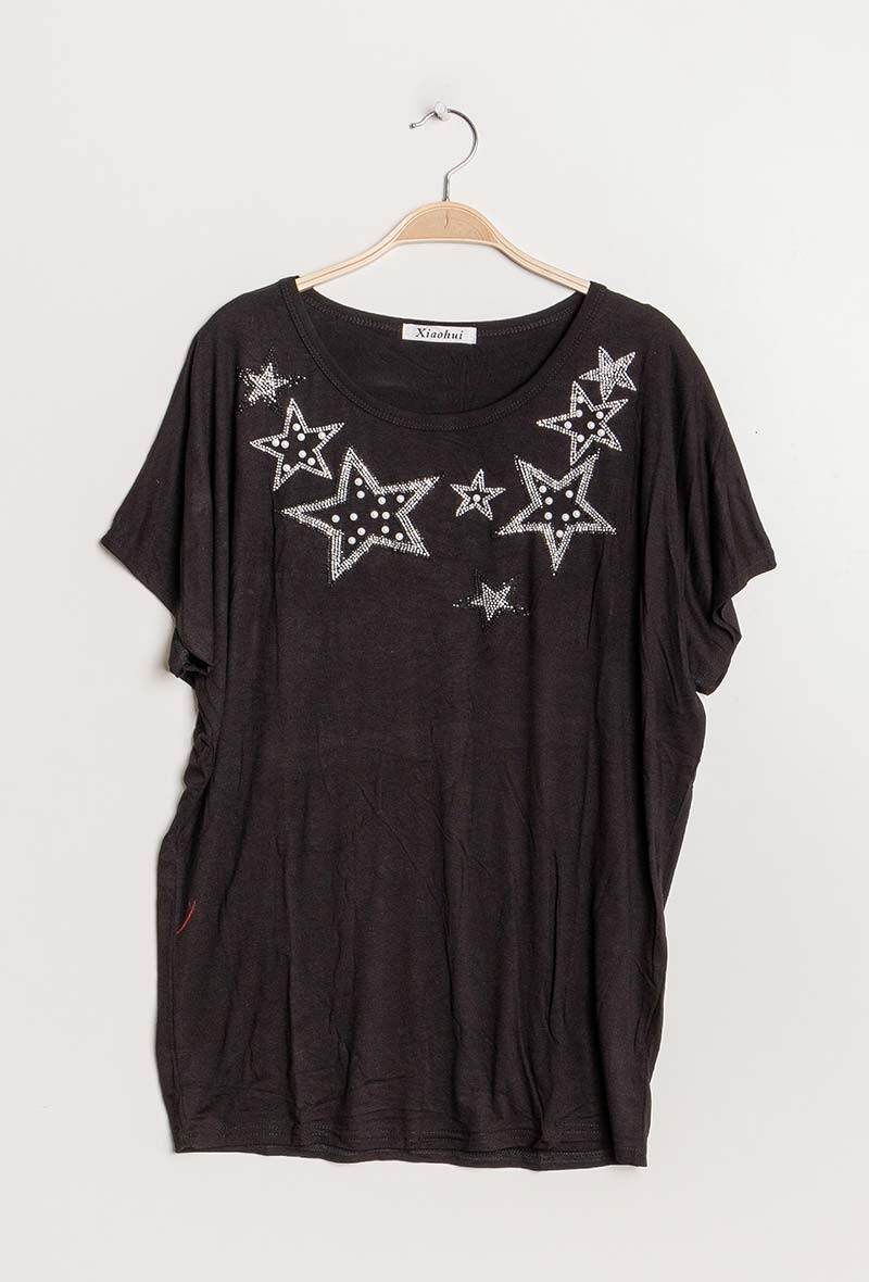 Wholesaler Lucky 2 - T-shirt with stones