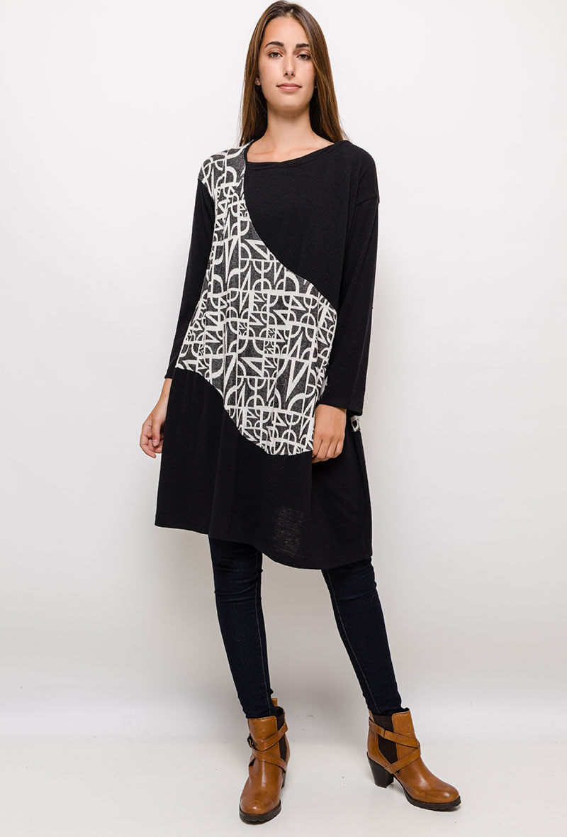 Wholesaler Lucky 2 - Printed tunic