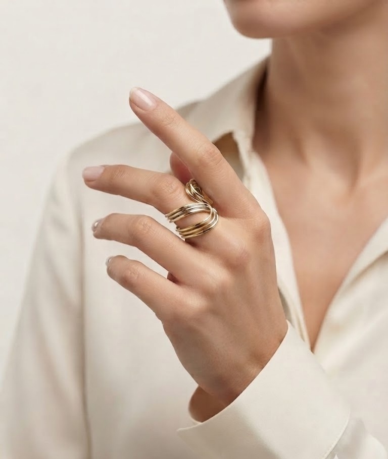 Wholesaler LUCKY BIGIOTTERIA - STYLISH STAINLESS STEEL FASHION RING.