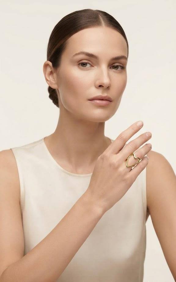 Wholesaler LUCKY BIGIOTTERIA - STAINLESS STEEL HEART-SHAPED RING