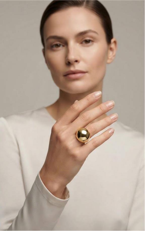 Wholesaler LUCKY BIGIOTTERIA - Classic hemisphere stainless steel ring