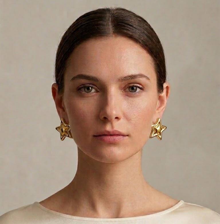Wholesaler LUCKY BIGIOTTERIA - Stainless steel star-shaped earrings