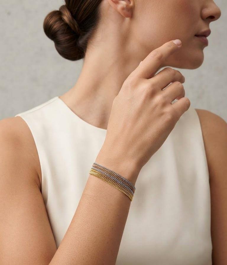 Wholesaler LUCKY BIGIOTTERIA - STAINLESS STEEL BRACELET WITH MULTIPLE STRANDS, CLASSIC