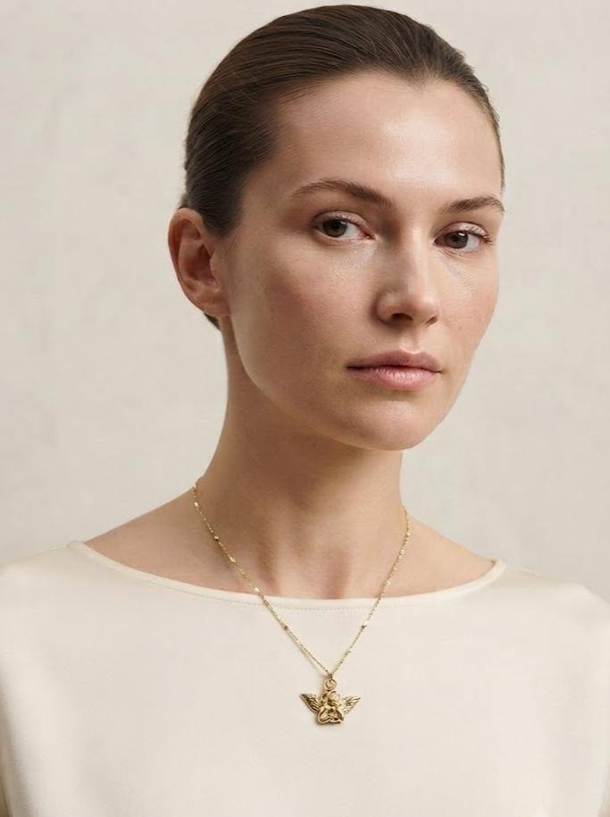 Wholesaler LUCKY BIGIOTTERIA - Stainless steel necklace with angel pendant