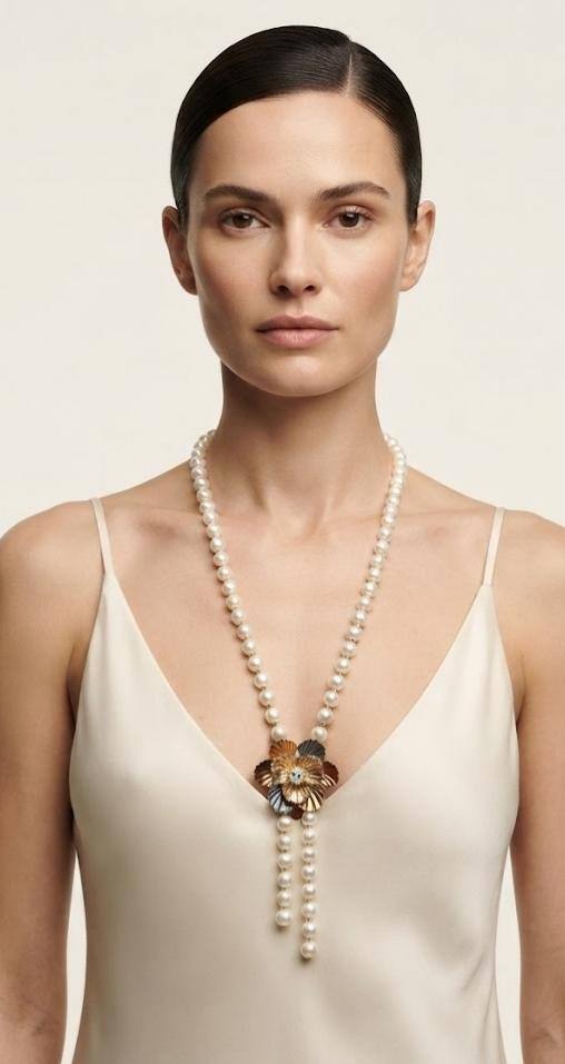 Wholesaler LUCKY BIGIOTTERIA - Elegant long necklace with pearl