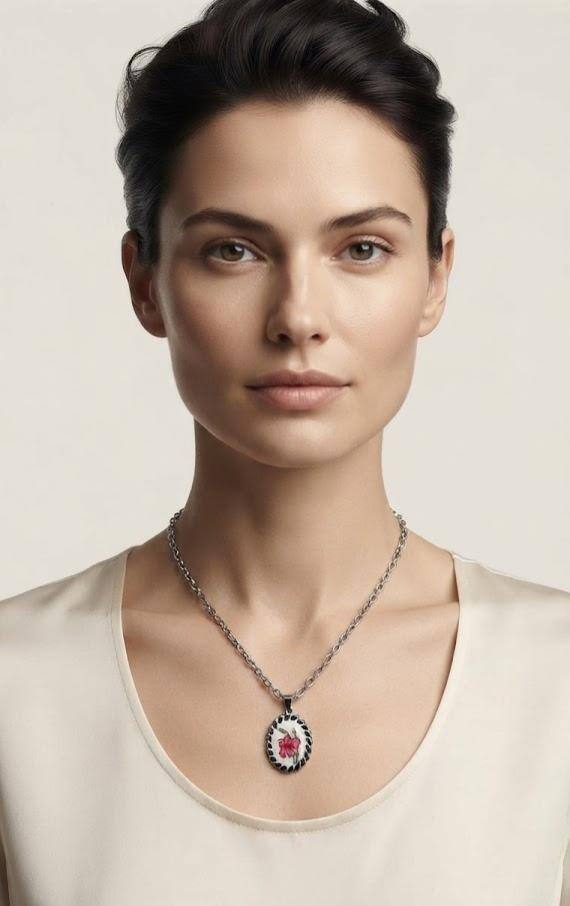 Grossiste LUCKY BIGIOTTERIA - Collier en acier inoxydable avec fleur