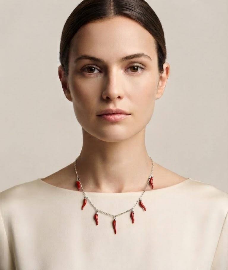 Grossiste LUCKY BIGIOTTERIA - Collier en acier inoxydable avec piment