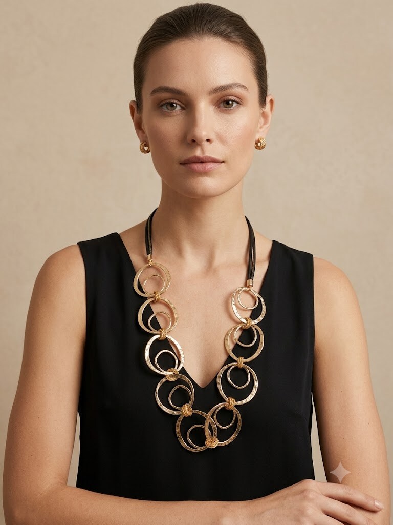 Wholesaler LUCKY BIGIOTTERIA - A CLASSIC NECKLACE MADE OF CIRCLES