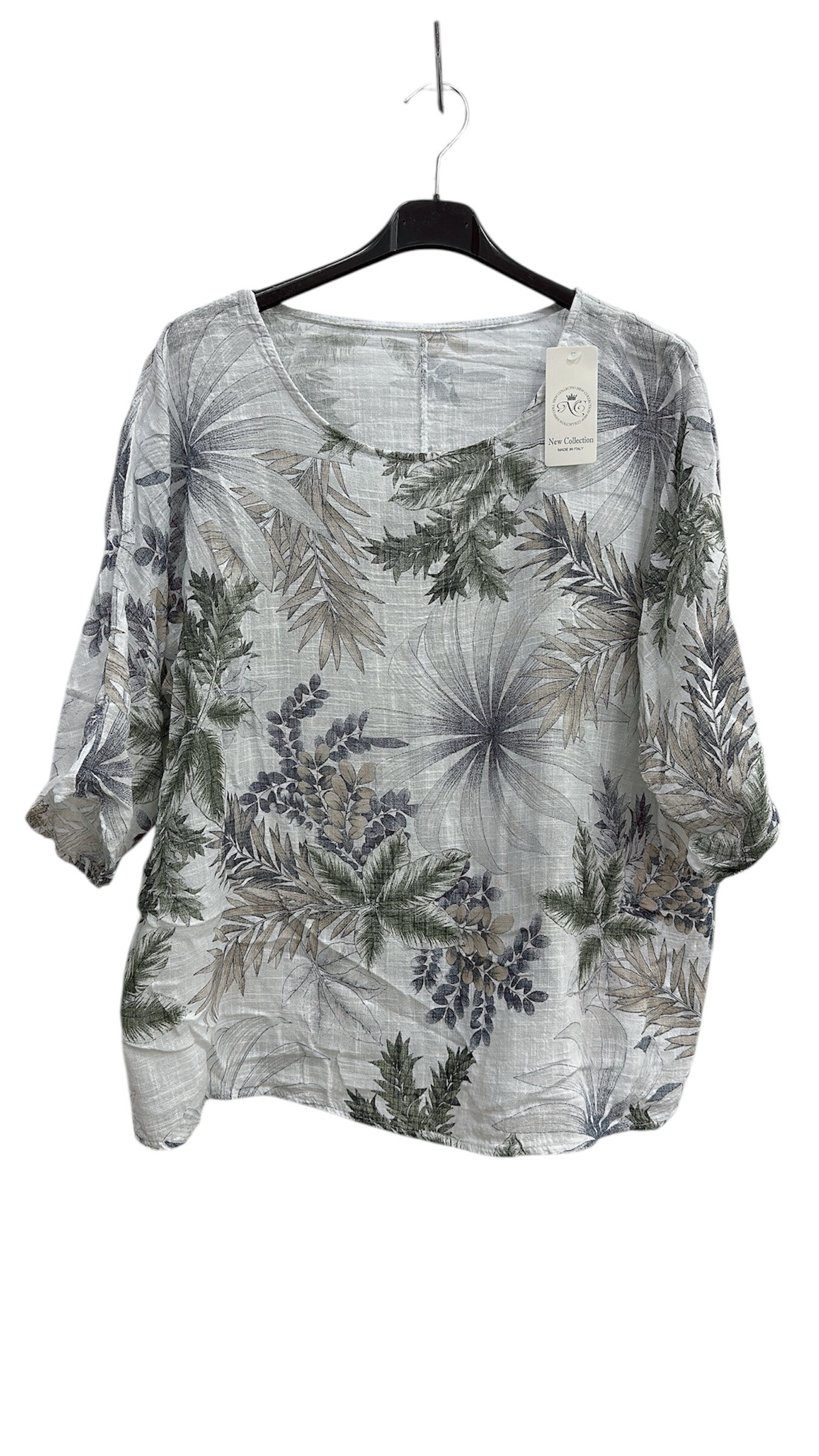 Großhändler LUCKY MELON - Baumwollbluse mit bunten Blumendruck