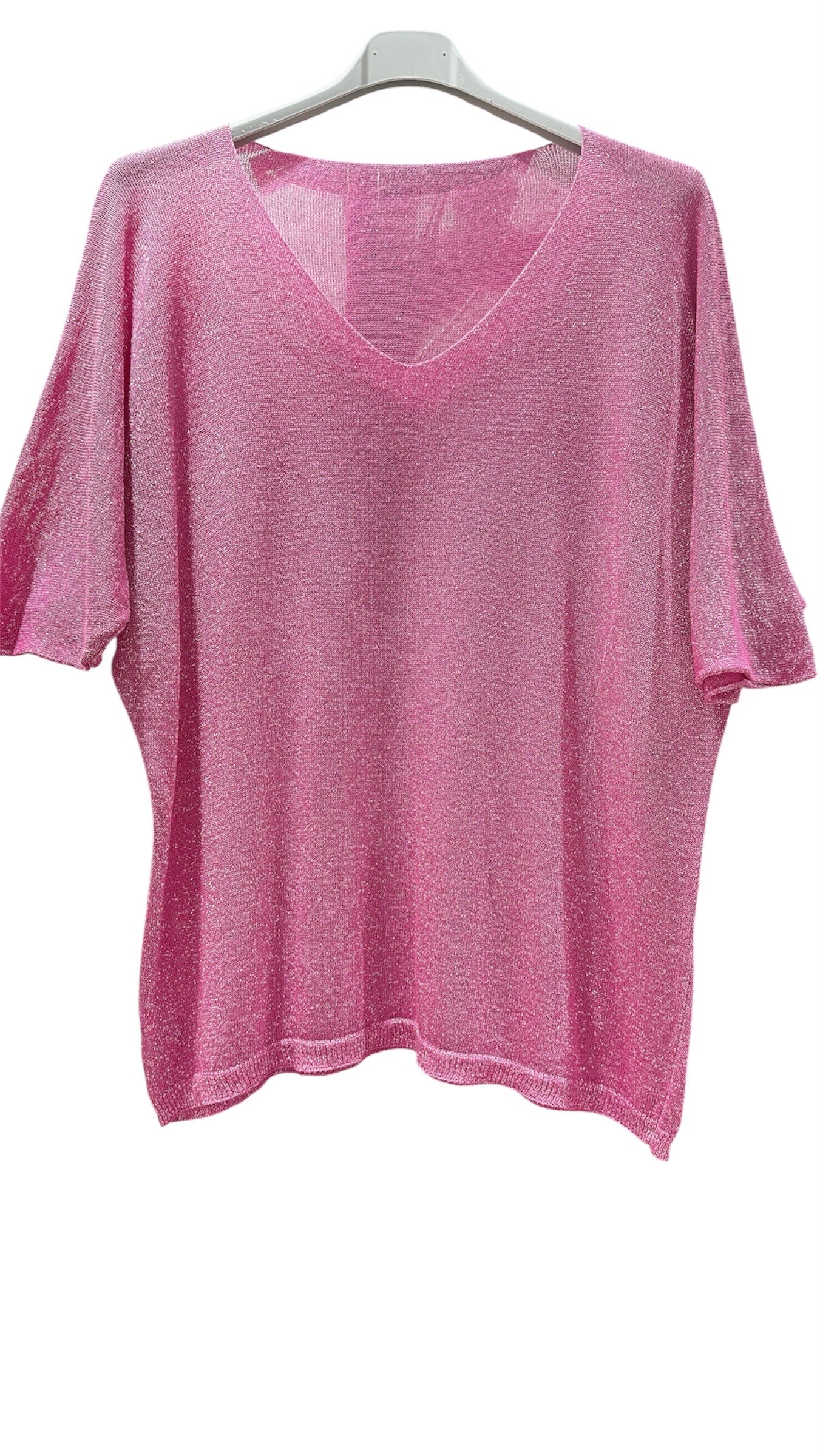 Wholesaler LUCKY MELON - Fine sequined V-neck sweater