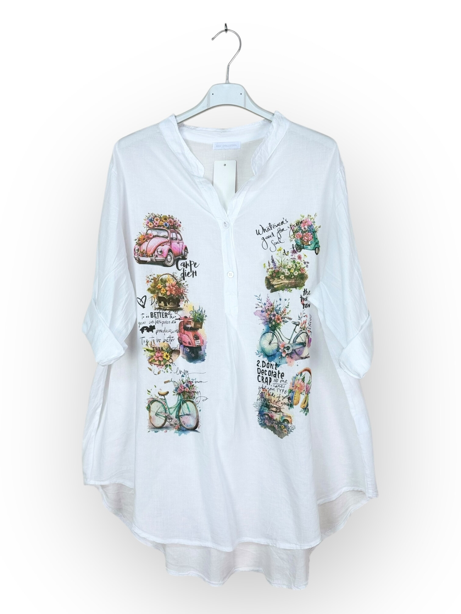 Grossiste Lucky Nana - Blouse en coton avec imprimé