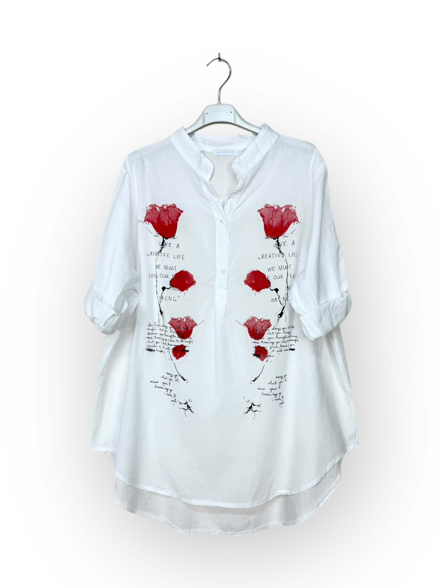 Grossiste Lucky Nana - Blouse en coton avec imprimé