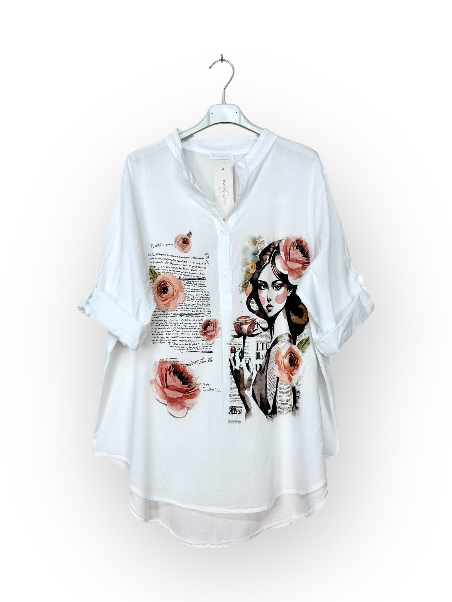 Grossiste Lucky Nana - Blouse en coton avec imprimé