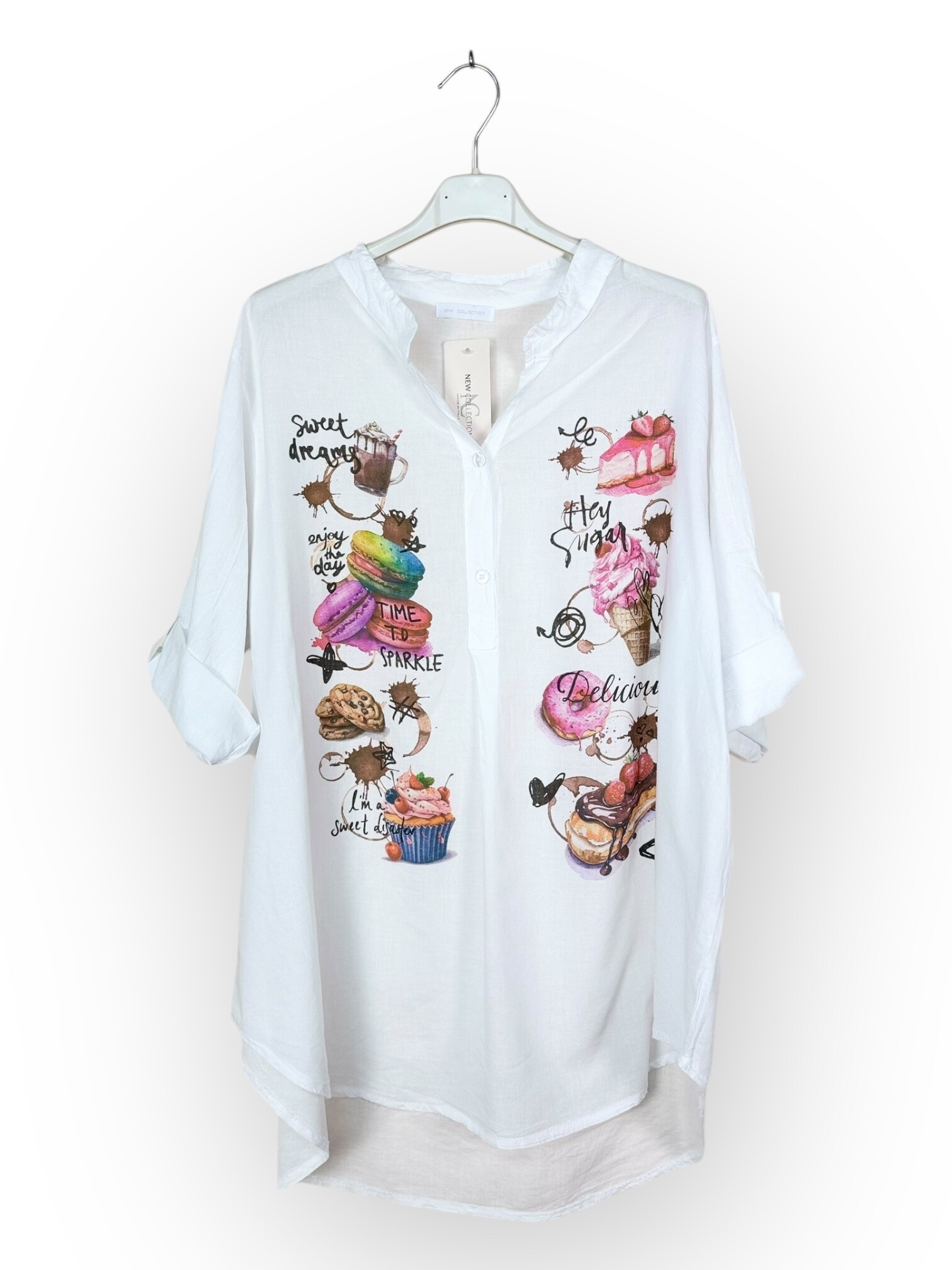 Grossiste Lucky Nana - Blouse en coton avec imprimé