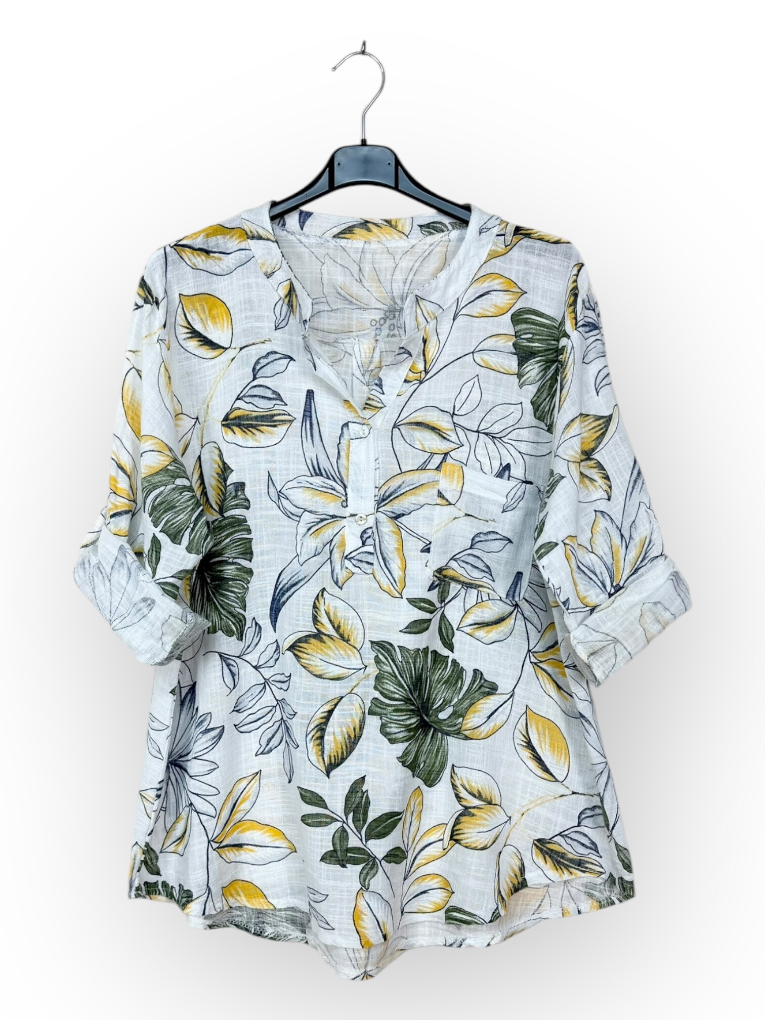 Großhändler Lucky Nana - Blumenbluse mit Blumen gemustert