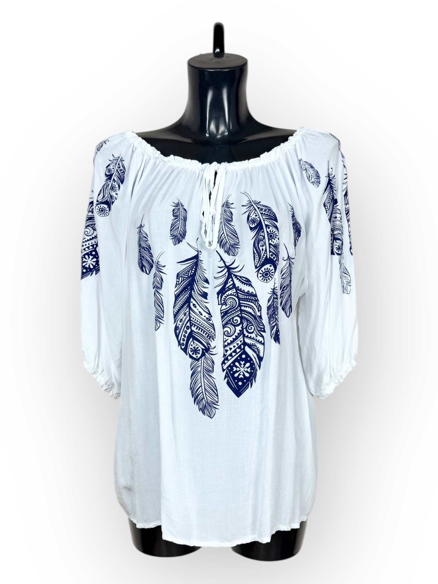 Grossiste Lucky Nana - Blouse à Imprimé Attrapes-Rêves/Plumes