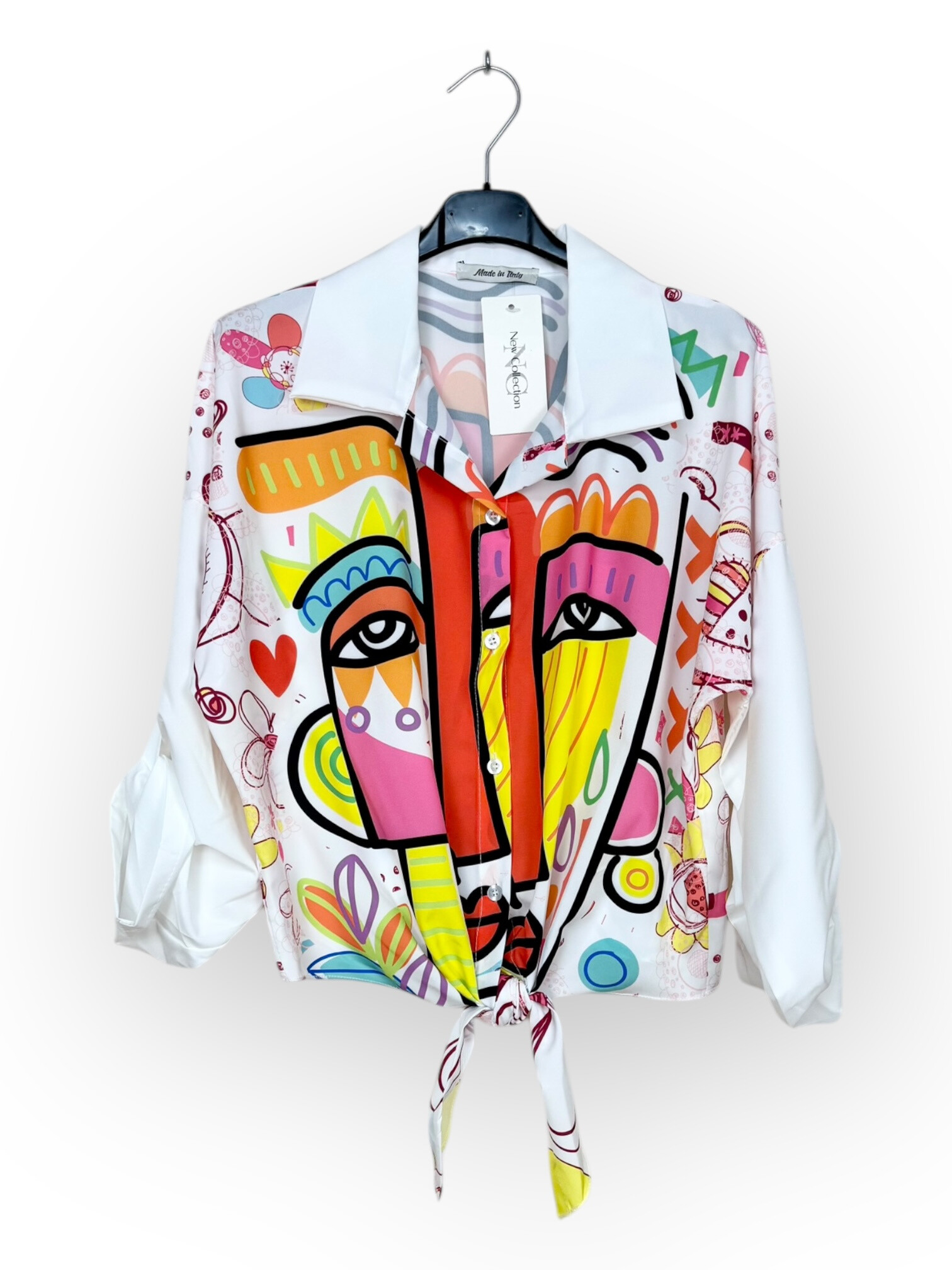 Grossista Lucky Nana - Camicia lunga con bottoni stampata