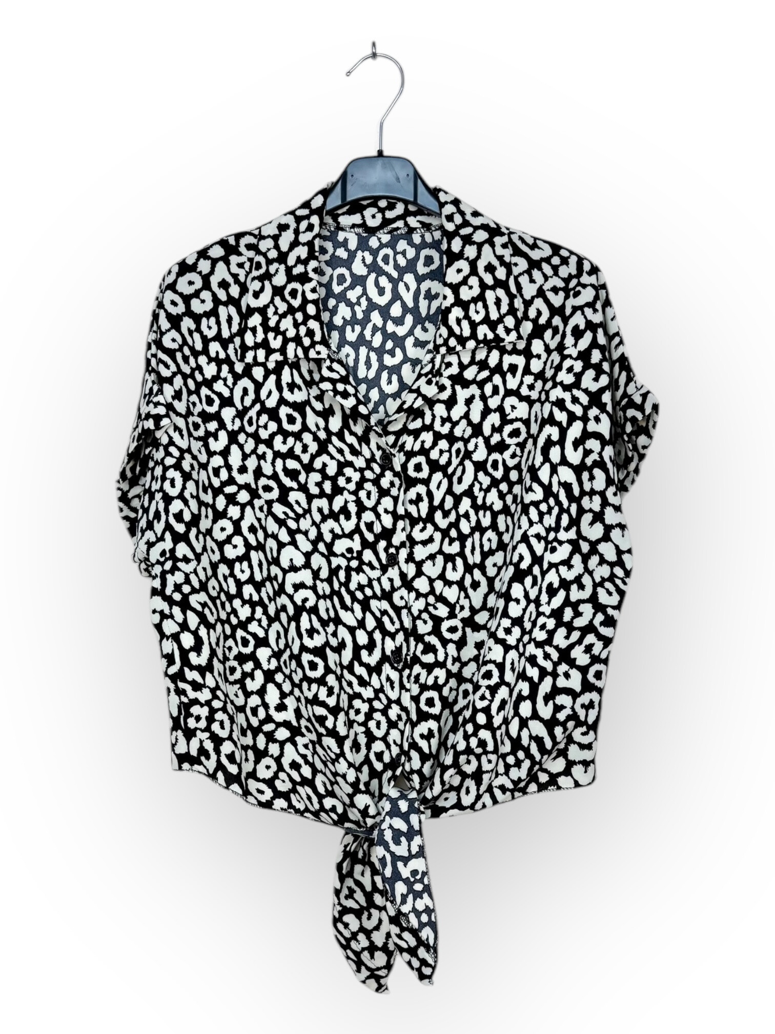 Großhändler Lucky Nana - Gemusterte Bluse mit Knoten