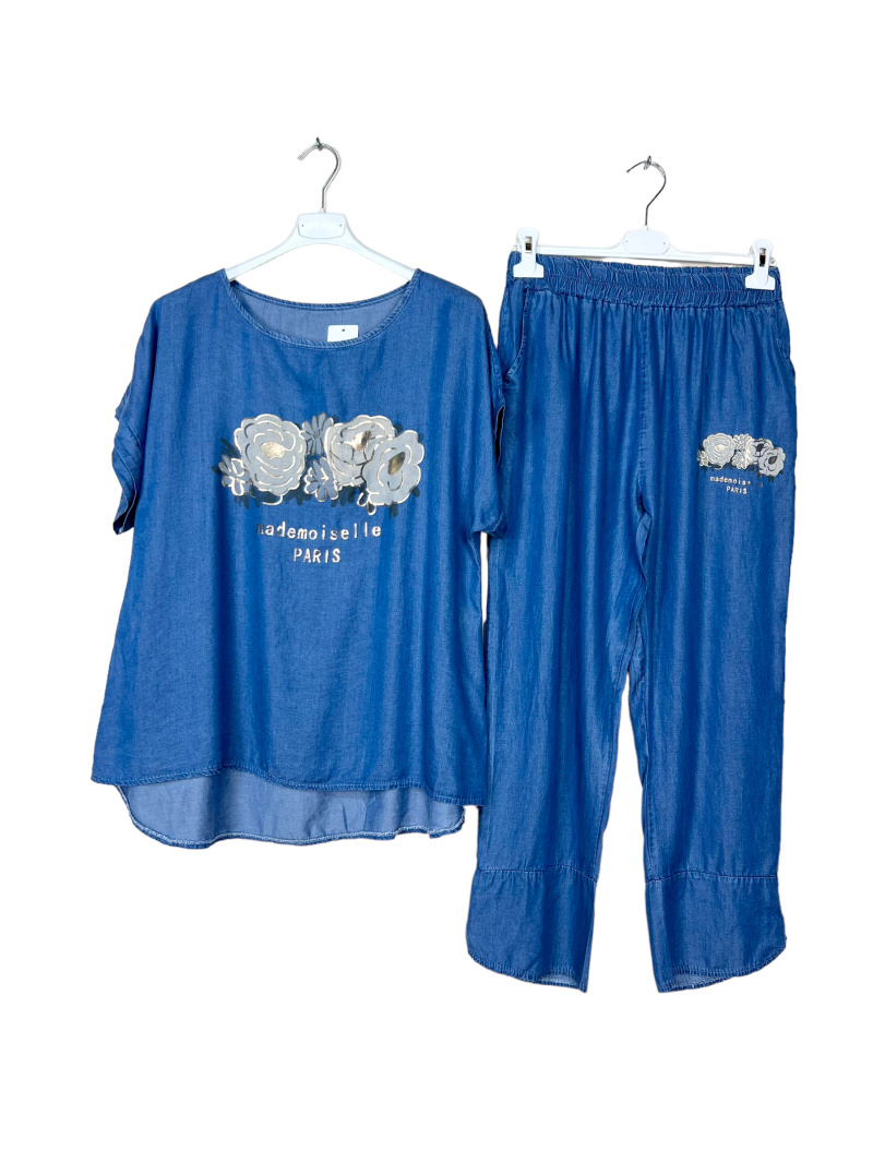 Grossiste Lucky Nana - Ensemble pantalon et t-shirt avec motif