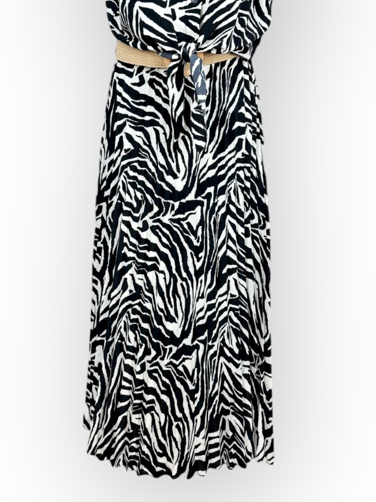 Wholesaler Lucky Nana - Plus patterned skirt with belt