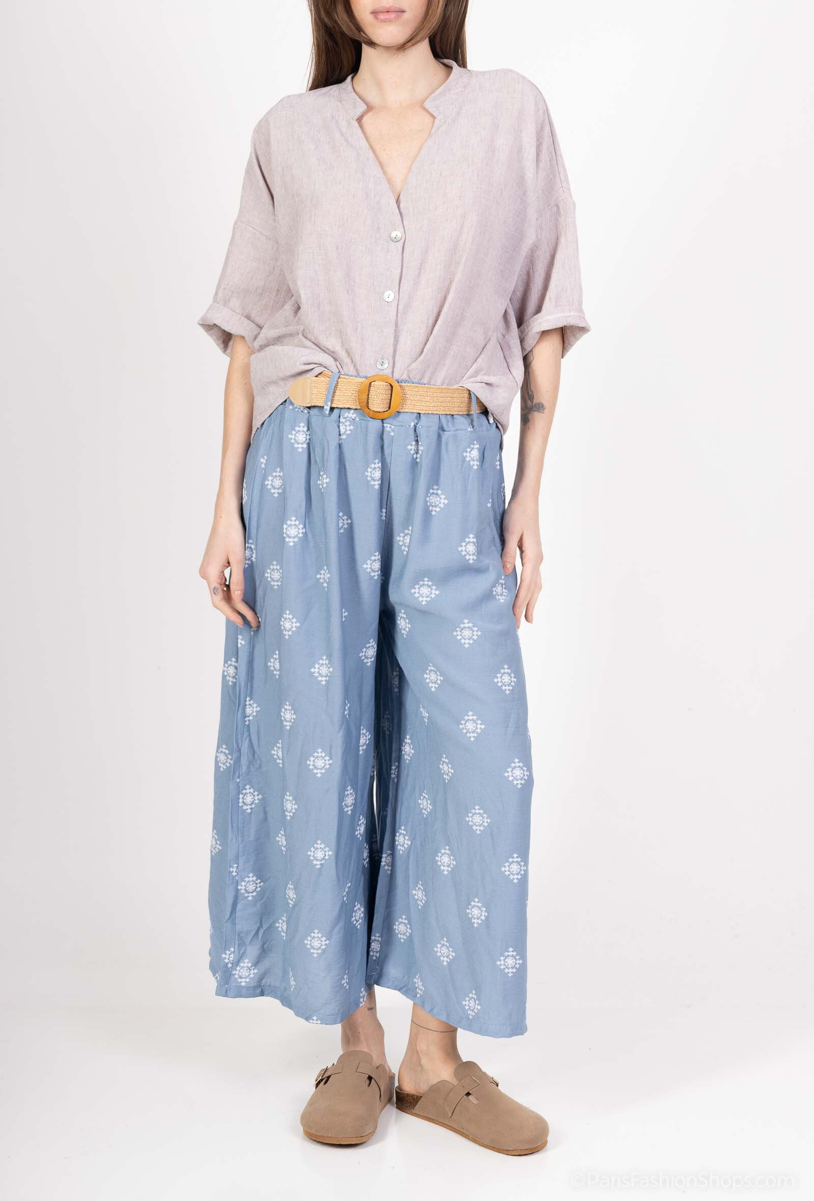 Grossista Lucky Nana - Pantaloni stampati con cintura