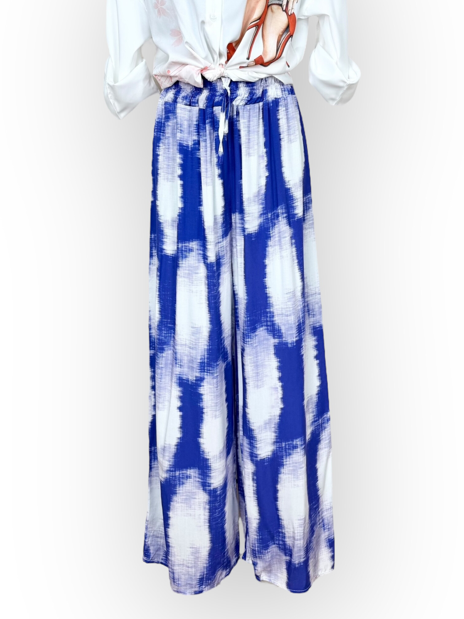 Grossista Lucky Nana - Pantaloni fluidi con un modello astratto