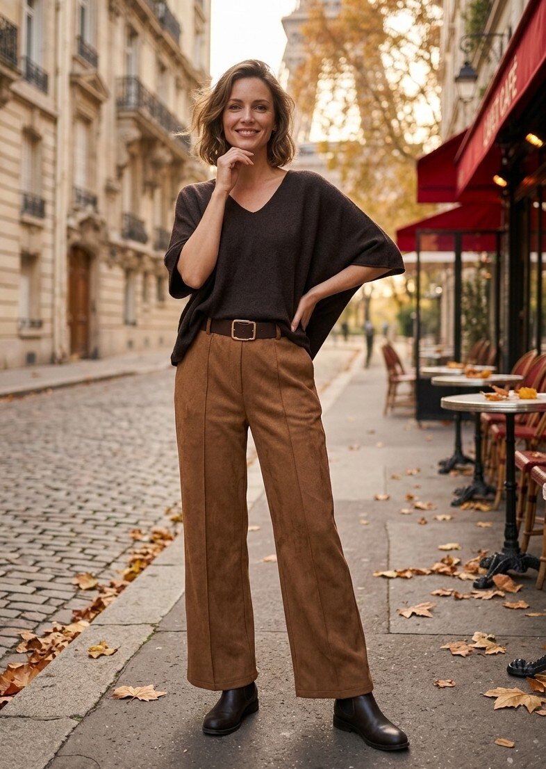 Grossiste Lucky Nana - Pantalon à taille haute avec Ceinture