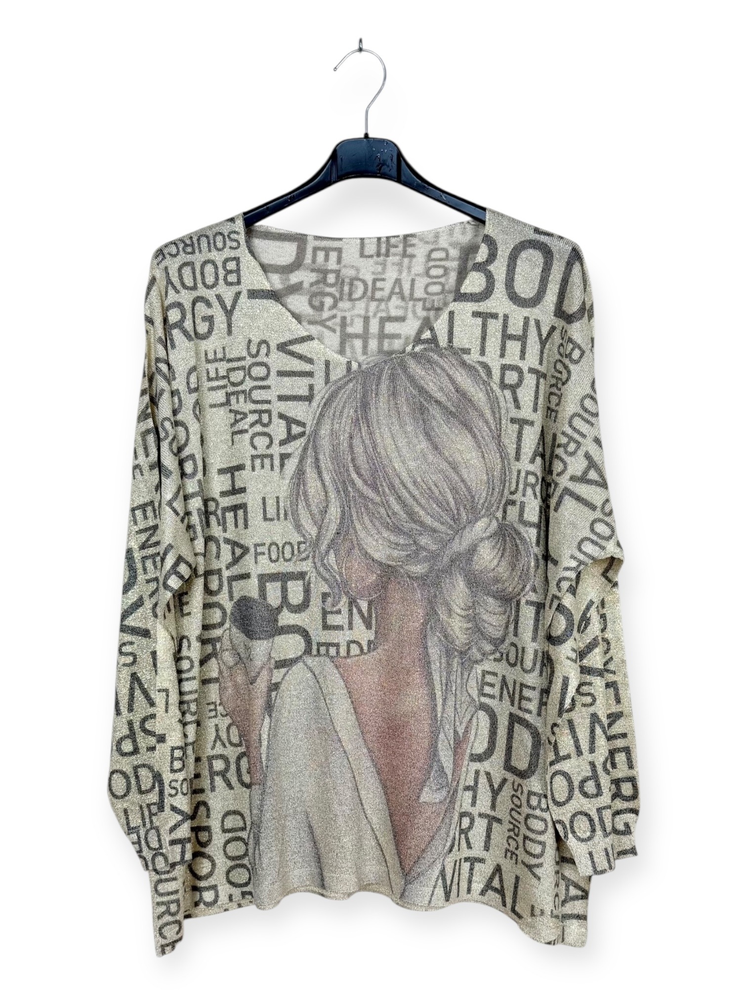 Wholesaler Lucky Nana - Printed sweater, shiny material