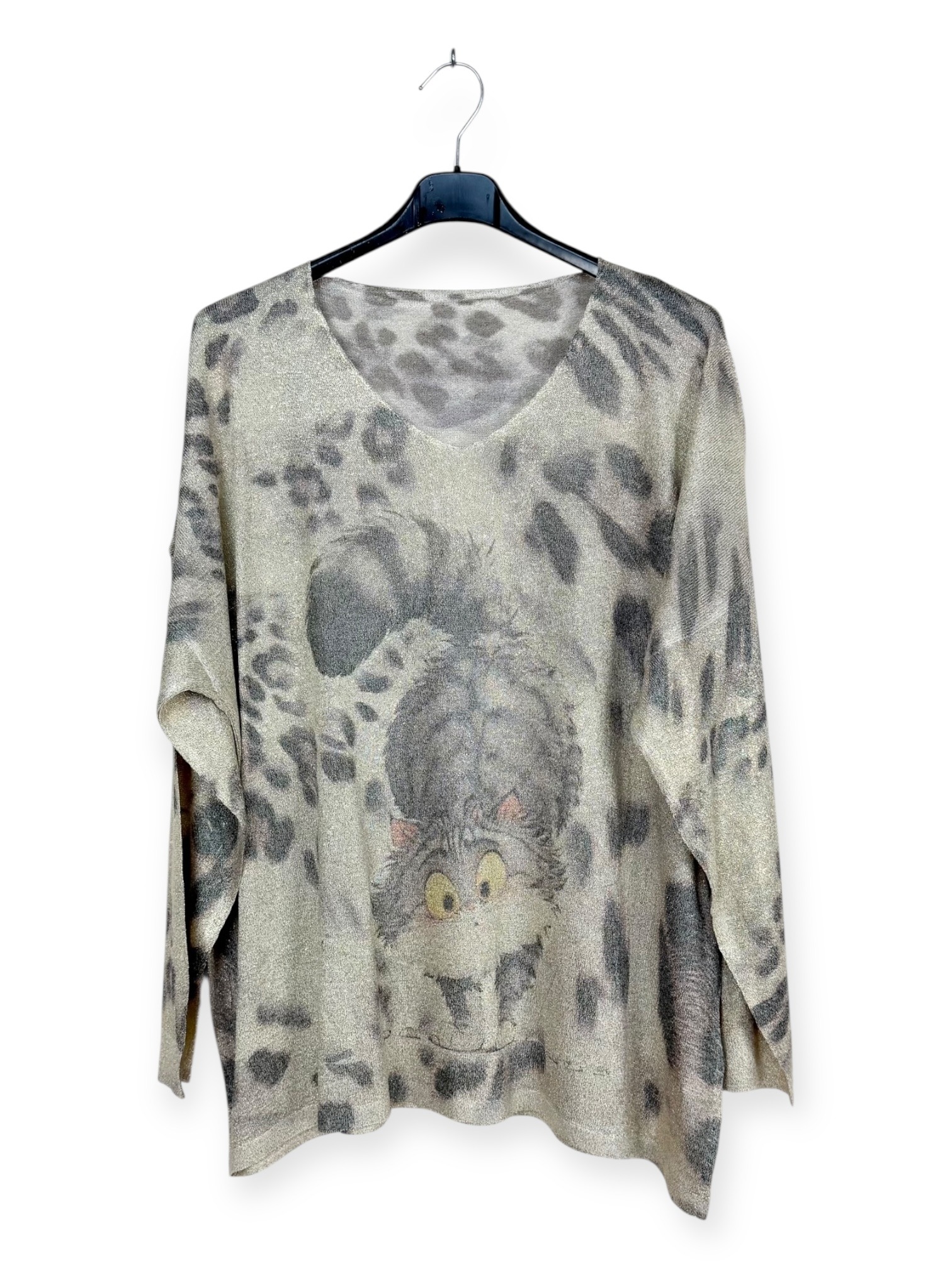 Wholesaler Lucky Nana - Printed sweater, shiny material