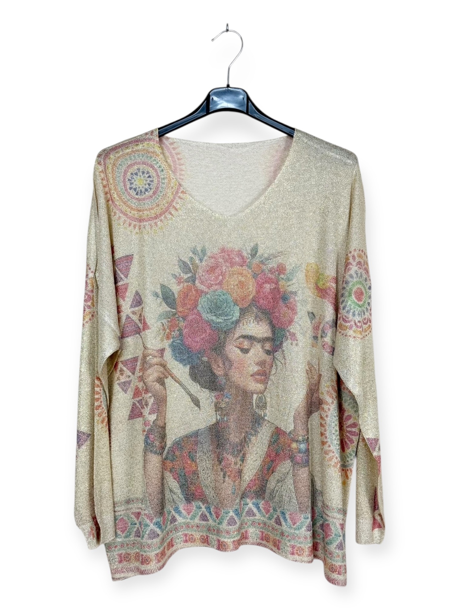 Wholesaler Lucky Nana - Printed sweater, shiny material