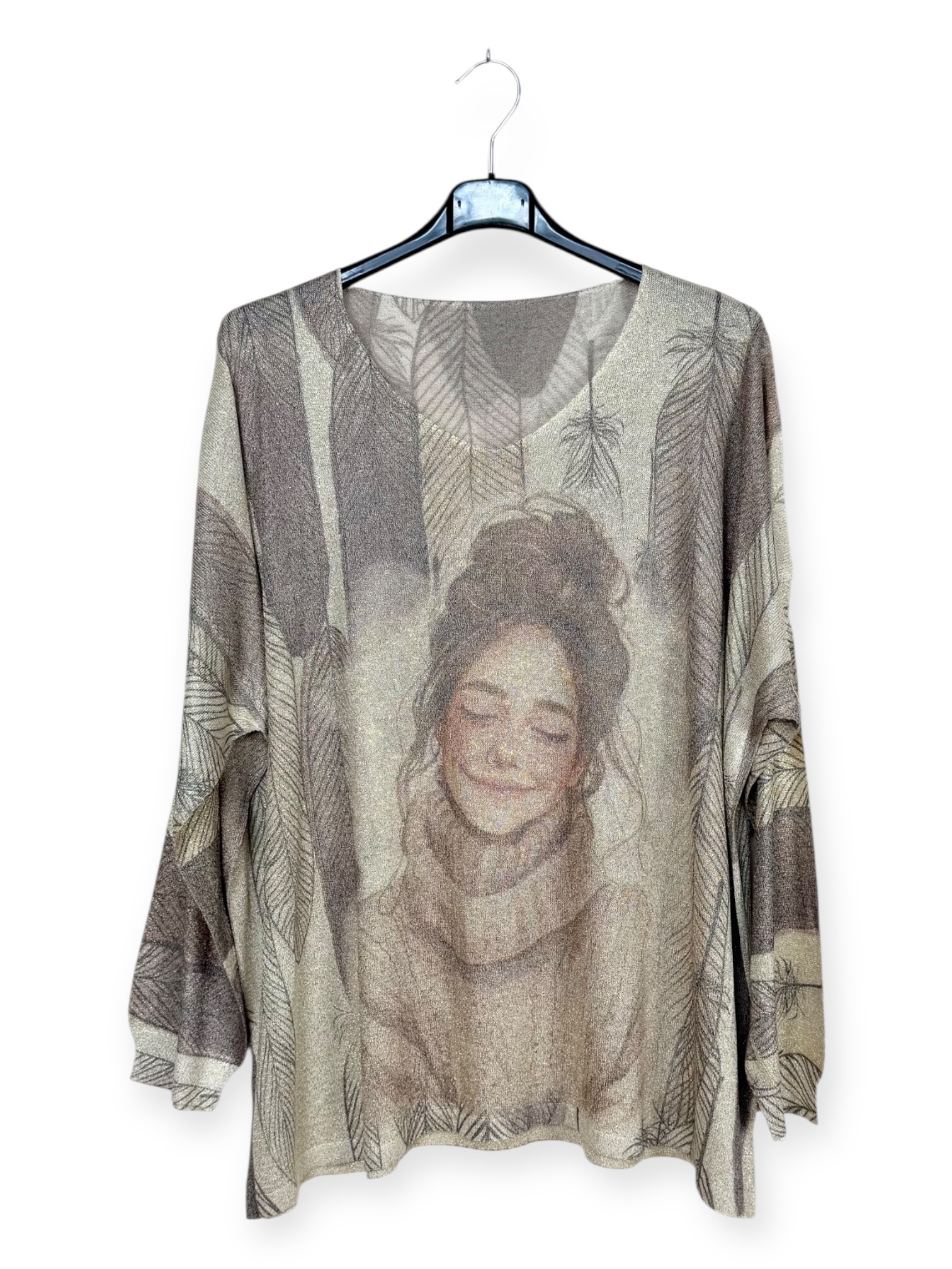 Wholesaler Lucky Nana - Printed sweater, shiny material