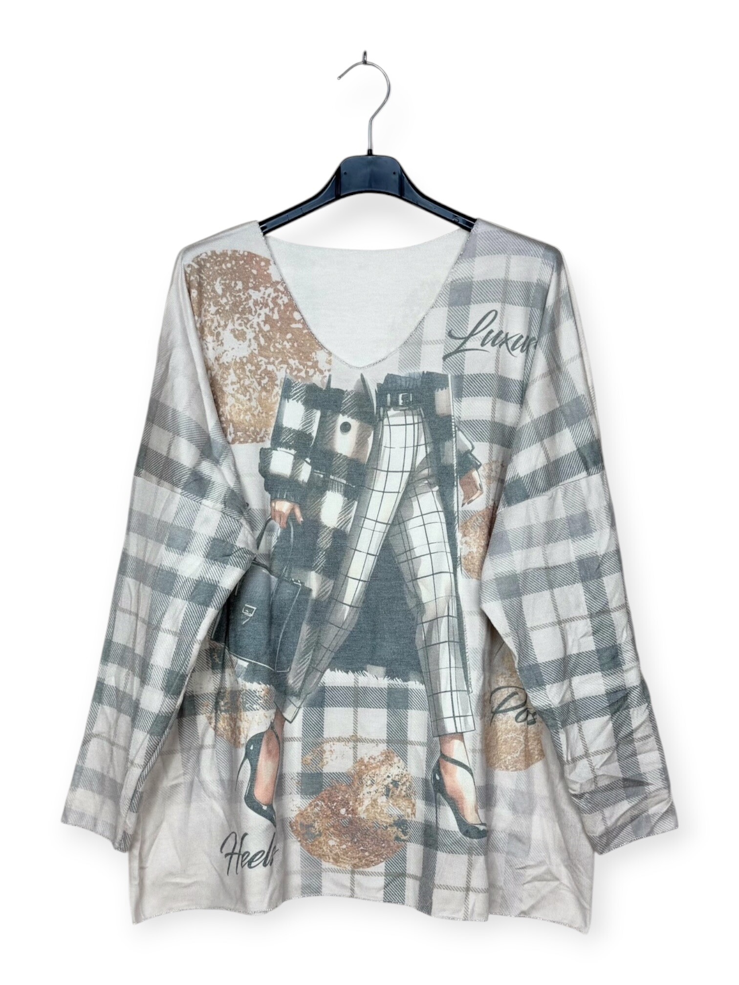 Grossista Lucky Nana - Maglione Leggero Stampato - Lana
