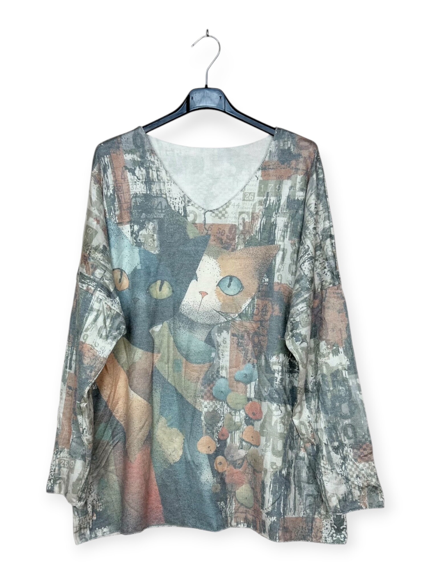 Grossista Lucky Nana - Maglione Leggero Stampato - Lana