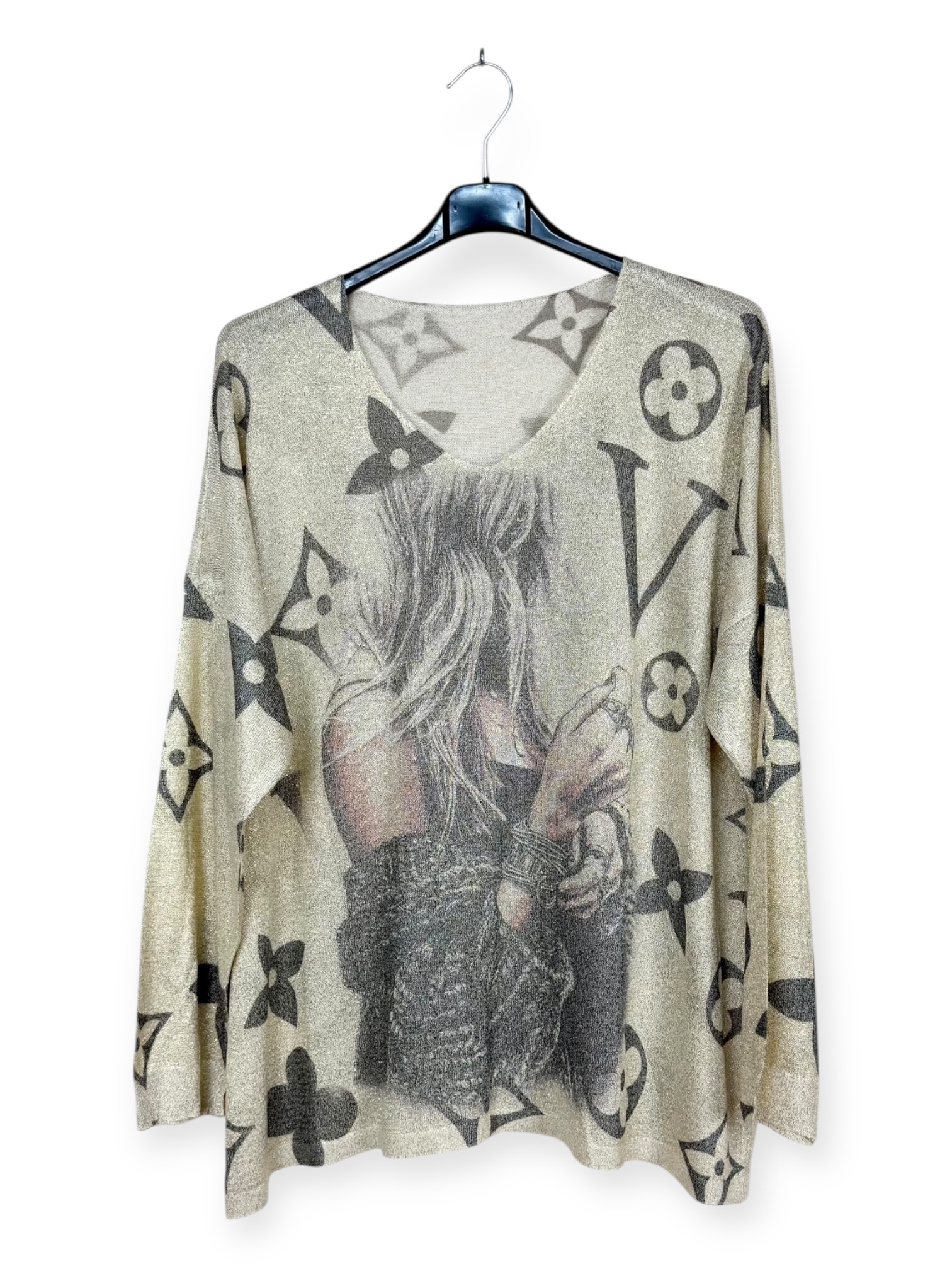 Wholesaler Lucky Nana - Printed sweater, shiny material