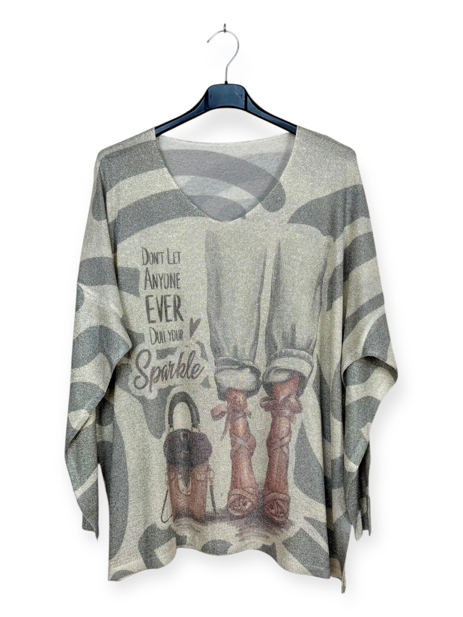 Wholesaler Lucky Nana - Printed sweater, shiny material