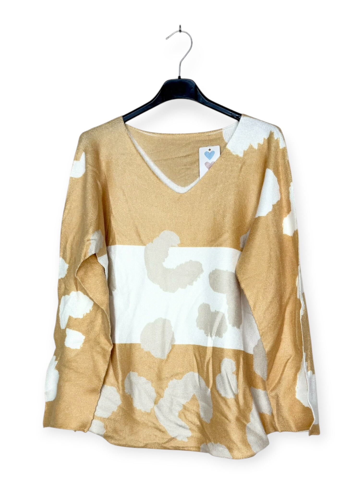 Grossiste Lucky Nana - Pull Col V - Imprimé
