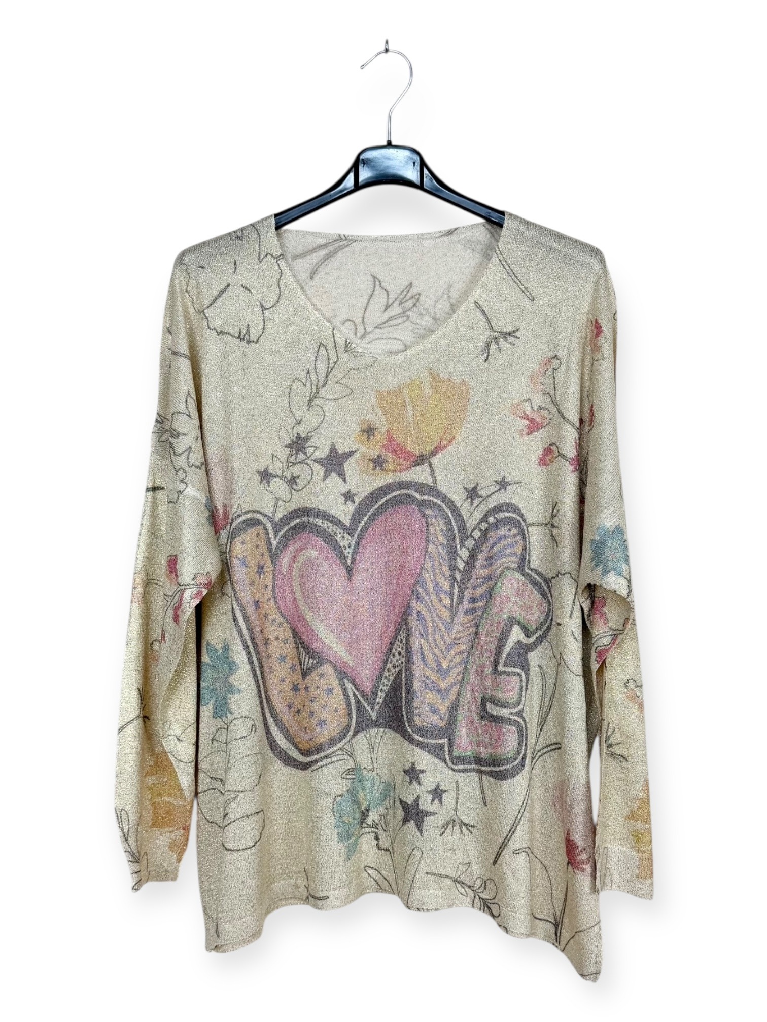 Wholesaler Lucky Nana - Printed sweater, shiny material