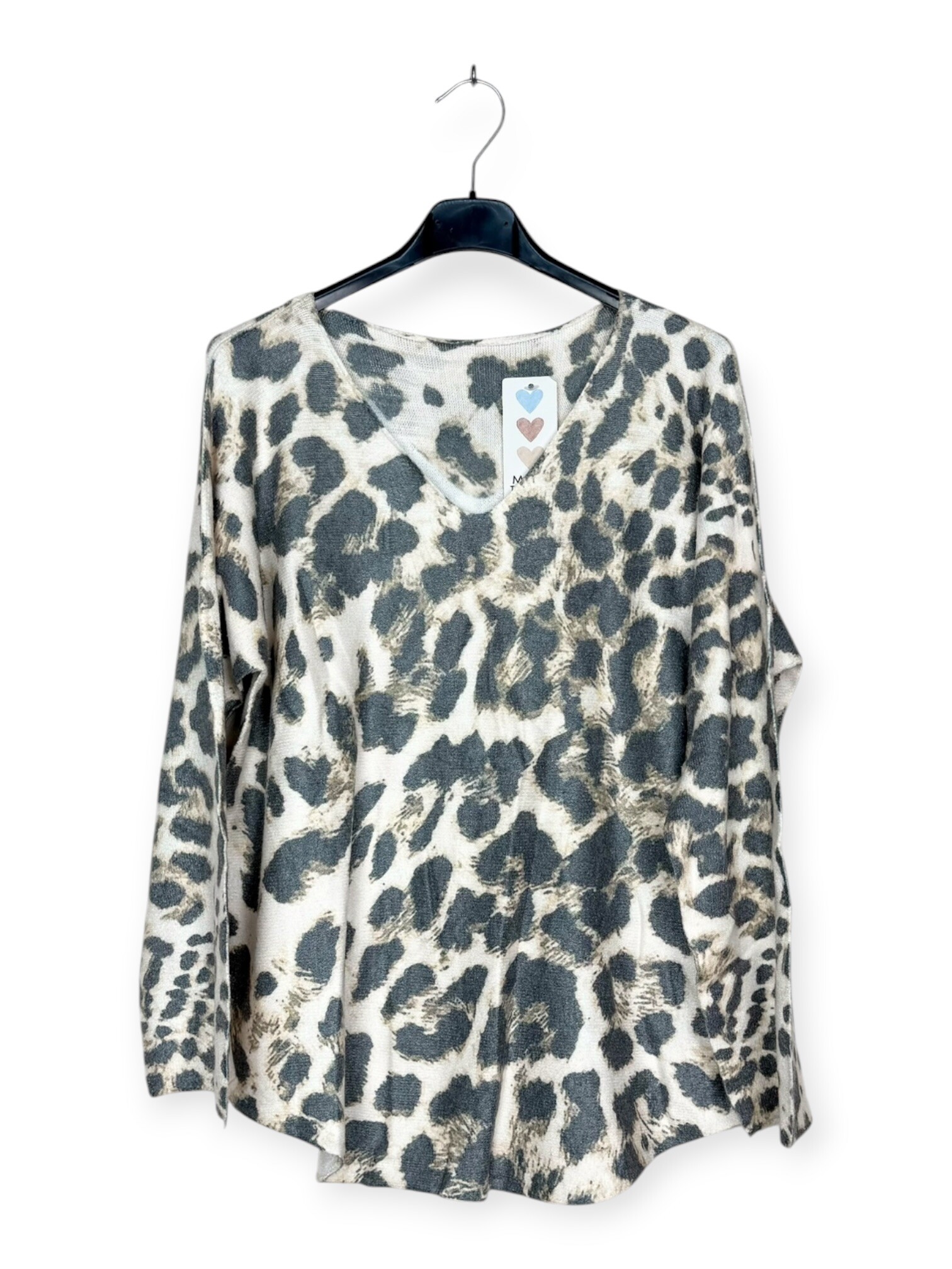 Grossiste Lucky Nana - Pull Col V - Imprimé